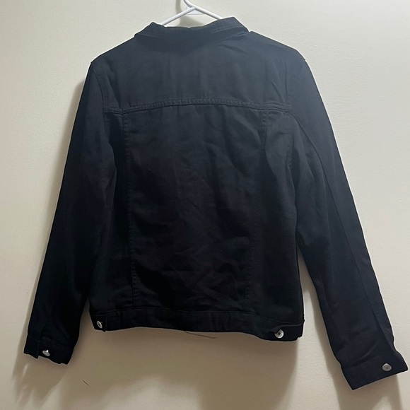 Women’s black denim jean jacket sz XL - Picture 11 of 15